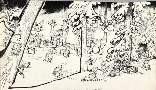 Wasterlain - Docteur Poche, illustration Ã  l‘encre de Chine…