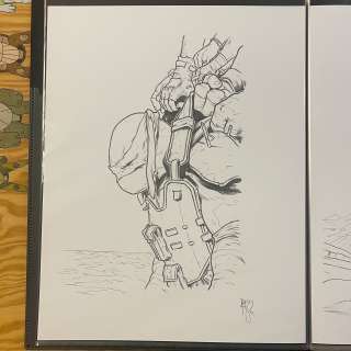 Ben Bishop - LAST RONIN - ISSUE 2 - FIRST TO FALL COVER - (ORIGINAL ART)