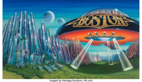 Gary Norman (American, 20th Century) Boston-Don’t Look Back album cover, 1978 Acrylic and airbrush on board 25 - | Heritage