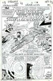 Dick Ayers - Original Art for Strange Tales #118, Complete 13-page Story, "The Man Who Became the - | Heritage