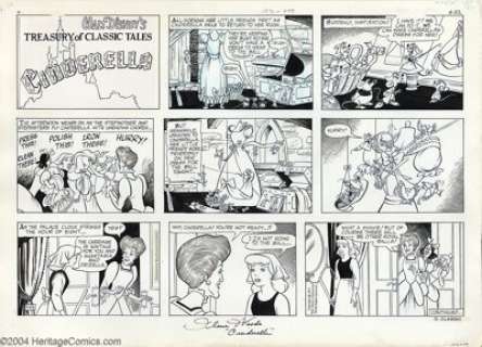 Mike Arens - Original Comic Strip Art for Walt Disney‘s Treasury of Classic Tales: Cinderella Sunday dated 4-22-73 -