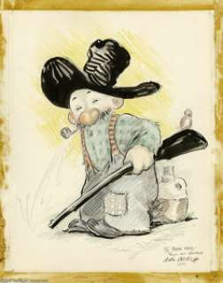 Billy DeBeck - Snuffy Smith Sketch Original Art (1937). Snuffy Smith, one of Hootin‘ Holler‘s more ornery and -