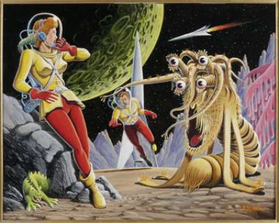 Al Feldstein - "Weird Science-Fantasy #1 Revisited" Painting Original Art (2002). Al Feldstein was a - | Heritage