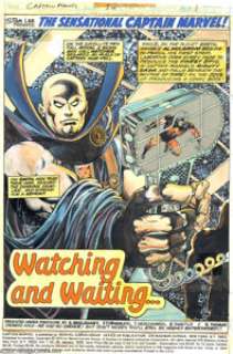 Jim Starlin - Captain Marvel #36, Hand Colored Splash Page 1 Original Art (Marvel, 1974). Take a good look at - | Heritage