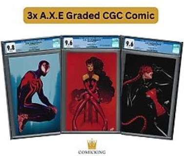 A.X.E - 3x A.X.E Graded CGC Comic - Nakayama ’’Virgin’’ Edition - 3 Graded comic - CGC | Catawiki