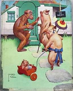 Wood, Lawson - 1 Original colour drawing - Gran’Pop - Just what you’re looking for ! Take it from me. | Catawiki