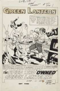 Gil Kane and Sid Greene Green Lantern #37 Splash Page 1 Original Art (DC, 1965). Few comic book characters -