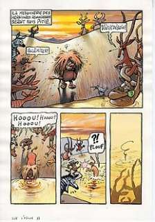 De Moor, Johan - 1 Original colour drawing - La Vache T2 - À mort l’homme, vive l’ozone - 1994 | Catawiki