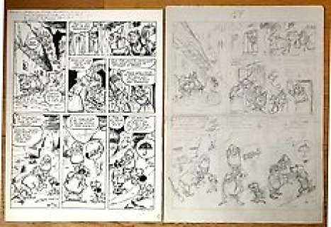 Sirius - 1 Planche originale + planche préparatoire - Bouldadar et Colegram - La Guerre des Kobolds - 1980 | Catawiki