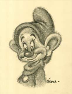 Joan Vizcarra - DOPEY [Snow White and the Seven Dwarfs] - Original Drawing - Pencil Art | Catawiki