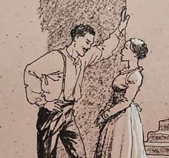 Manara, Milo - Original colour drawing - Il Trombettiere - 2010 | Catawiki