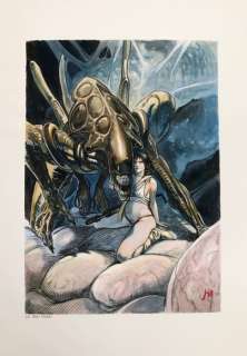 Jula, Andrea - 1 Original colour drawing - Alien - Le due madri | Catawiki