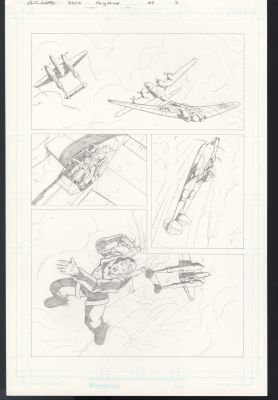 Flying Fortress #4 Pg 3 Original Comic Art WWII B-17 Bomber Eric Weathers 2012 | Neat Stuff Vault