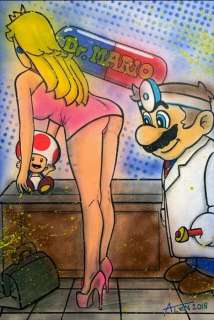 Alvin Silvrants - 1 Original drawing - Super Mario - Pervert doctor sexy Peach ass - 2018 | Catawiki