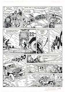 Sikorski, Alain - Original page (p.27)  - Tif et Tondu 41  - A feu et Ã  sang  - (1992)