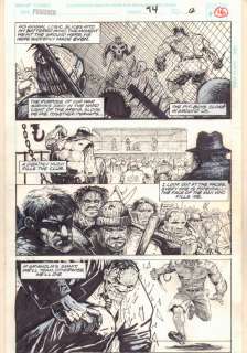 Frank Teran - punisher #94 p. 12 - cage fight - 1994 signed