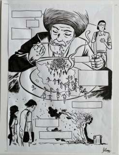 Deloupy, Zac - Planche originale - Love Story à l’Iranienne - (2016) | Catawiki