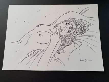 Jim - 1 Original drawing - Une Nuit à Rome - Marie nue | Catawiki