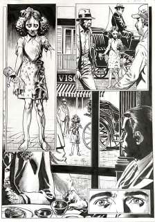Daniele Bigliardo - Original page for Il Commissario Ricciardi. Cm. 28,5x41. Ink. Mint
