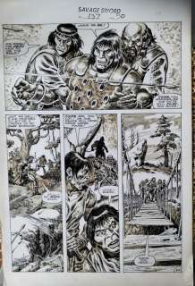 Chan, Ernie - 1 Original page - Conan le Barbare - Savage Sword of Conan #137 - 1987 | Catawiki