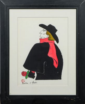 Lot 23 - HOVIV (René HOVIVIAN dit) (1929-2005) Aristide Mitterand Aquarelle,… | misc / divers