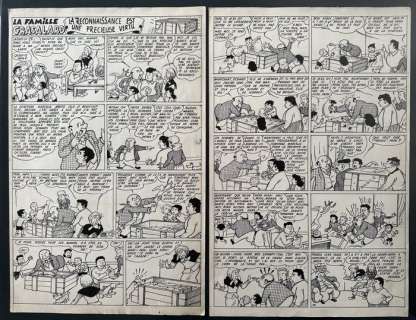 Fraga - 2 Original page - La Famille Grassalard - La reconnaissance est une précieuse vertu - 1945 | Catawiki