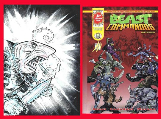 Roger Bonet | Original drawing + Cómic: Beast Commandos – Roger | Origin Of Comics