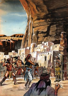 Marek Szyszko | Winnetou, ilustracja nr 7 do powieści | Galeria Komiksu
