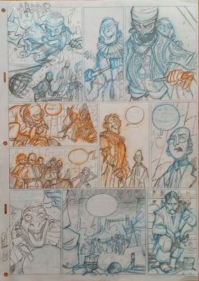 Lot 43 - ALARY pierre 2 Planches Originales N et B Belladone T1 2005 Soleil | misc / divers