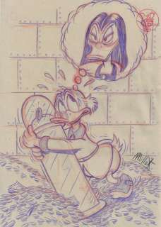 Millet - 1 Pencil drawing - Uncle Scrooge - sospecha - 2024 | Catawiki