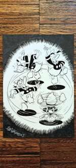 Bas Heymans - original drawing "Donald Duck Dance" | Catawiki