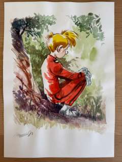 Munuera, José Luis - 1 Original colour drawing - Spirou et Fantasio - Spirou nostalgique - 2023 | Catawiki