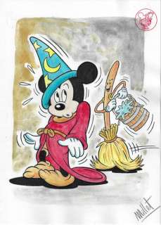 Millet - 1 Watercolour - Mickey Mouse - Vintage Style | Catawiki