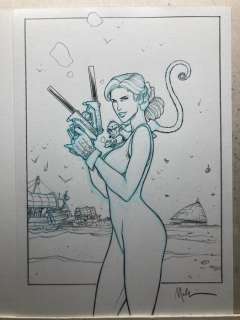 Malfin, Nicolas - 1 Original drawing - Golden City - Amber - 2024 | Catawiki