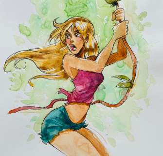 Barbucci, Alessandro - 1 Original colour drawing - Ekhö monde miroir T1 - New York - Projet de couverture - 2013 | Catawiki