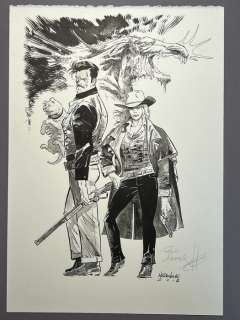 Herenguel, Éric - 1 Original drawing - Sheriff James Stuart & Cathy Gatling - 2015 | Catawiki