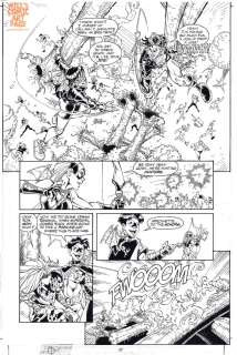 Todd Nauck Lary Stucker - Young Justice #13 Pg 18 (Dc, 1999) 1/2 Splash