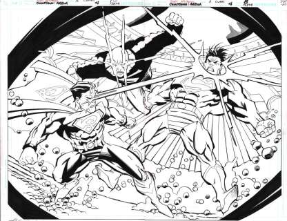 Andy Owens, Scott McDaniel - Countdown: Arena #4 P.7 & 8 Dps - Red Son Vs Superman - Signed - 2008