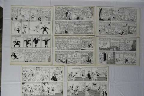 Nys, Jef | 4 Original pages  - Jommeke  - Jacht op de voetbal + De koningin van Onderland + De zingende aap + Apen in huis  - (1959/1965) | Catawiki