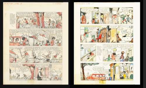 Lacroix, Pierre - 2 Original page - Domi - En voiture Domi - 1966 | Catawiki