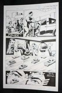 Bob Almond | Red Wing #1 P.2 - Police Chase - Blue Line Ink Art Only of Sal Velluto Pencils - Signed | Anthony’s Comic Book Art