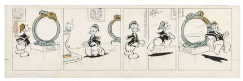 â€œDONALD DUCKâ€ 1957 DAILY COMIC STRIP ORIGINAL ART BY AL TALIAFERRO. | Hake’s
