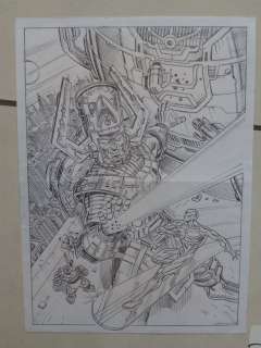 Comolo, Giorgio - 1 Original drawing - Galactus vs silver surfer and fantastic four - 2024 | Catawiki