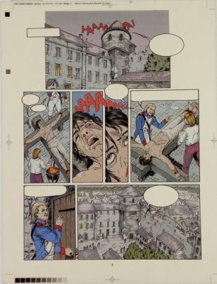 Pierre Legein - 1 Bleu de coloriage original - Dampierre - 2001