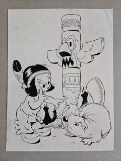 Ed van Schuijlenburg - 1 Original cover - Hiawatha - Cover Donald Duck Weekblad 7 (1980) | Catawiki