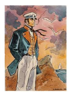 Caracuzzo, Giancarlo - 1 Original colour drawing - Corto Maltese - Omaggio a Pratt - 2024 | Catawiki