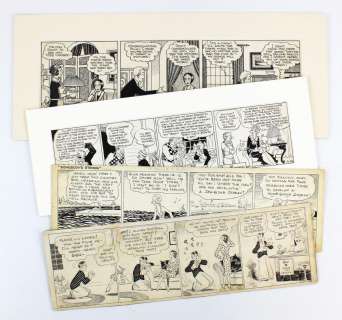 Four Comic Strips, Original Artwork, 1929 to 1931: "Harold Teen", "Somebody‘s Stenog", "Toots and Casper", and "Ella Cinders"