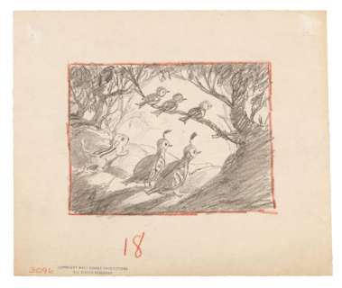 "SNOW WHITE AND THE SEVEN DWARFS" FOREST ANIMALS ORIGINAL ART LOT. | Hake’s