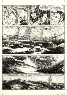 Franck Bonnet | USS Constitution - Livre III - À terre comme en mer, justice sera faite (T.3) - Planche originale n°15 | Daniel Maghen
