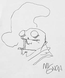 Mike Mignola - 1 Pencil drawing - Hellboy - Hand Signed | Catawiki